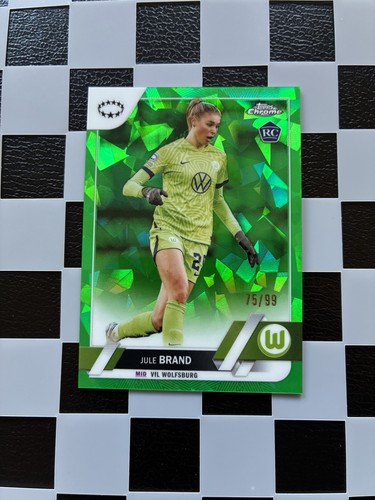 Jule Brand 2022 Topps Chrome Women's UCL Sapphire Green /99