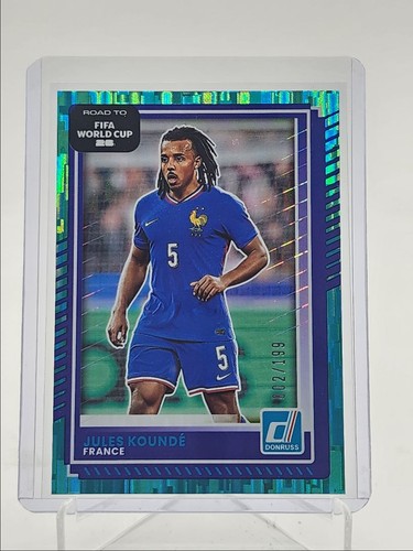Jules Koundé 2025 Panini Donruss Copa Mundial Verde Azulado /199
