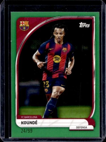 Jules Koundé 2025 Topps FC Barcelona Green /99