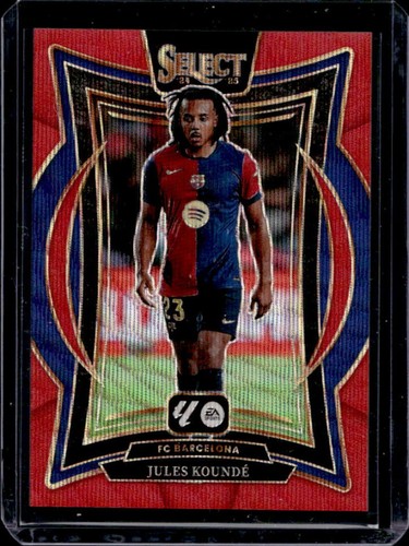 Jules Koundé 2024 Panini Select Red Wave Prizm /59