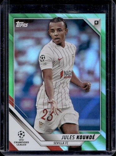 Jules Koundé 2021 Topps UEFA Neon Green Foil /199