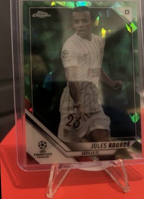Jules Kounde 2021 Topps Chrome UCL Green Refractor /75
