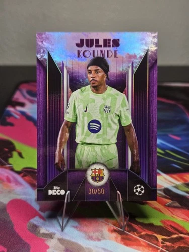 Jules Kounde 2025 Topps Deco Purple Foil /50