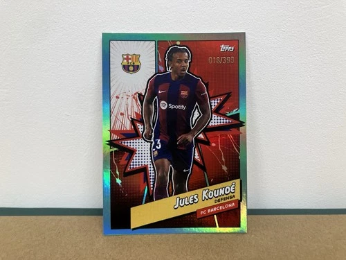 Jules Kounde 2024 Topps FC Barcelona Fan Aqua /399