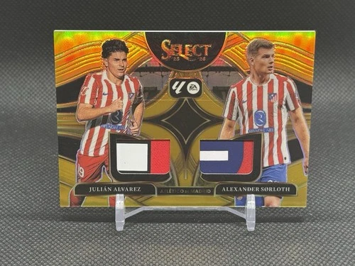 Julian Alvarez & Alexander Sorloth 2025 Panini Select Gold /10