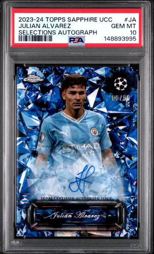 Julian Alvarez 2023 Topps Chrome Sapphire /50