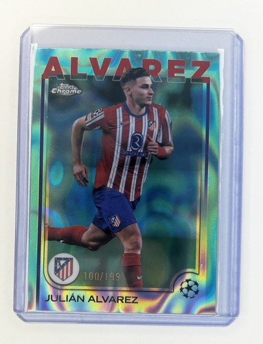 Julian Alvarez 2024 Topps Chrome Teal Wave /199