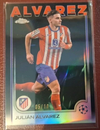 Julian Alvarez 2024 Topps Chrome UEFA Black Refractor /10