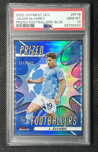 Julian Alvarez 2022 Topps Finest Blu /150