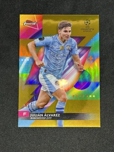 Julian Alvarez 2024 Topps Finest Gold Refractor /50