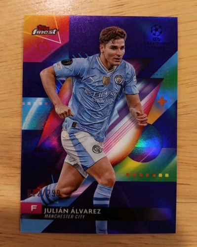 Julian Alvarez 2024 Topps Finest Purple Refractor /299