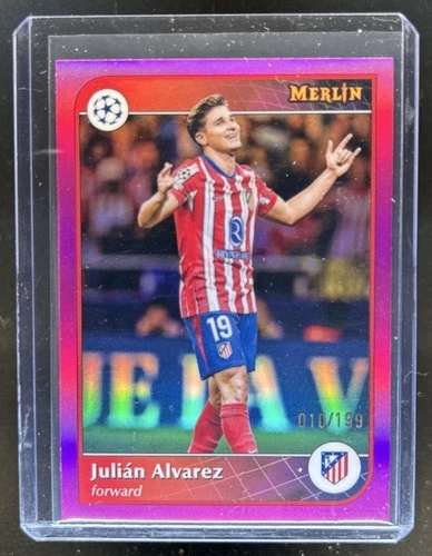 Julian Alvarez 2024 Topps Merlin Chrome Pink Refractor /199