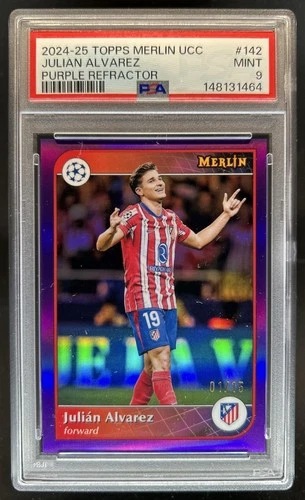 Julian Alvarez 2024 Topps Merlin Chrome Purple Refractor /15