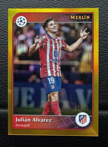 Julian Alvarez 2024 Topps Merlin Chrome True Gold /50