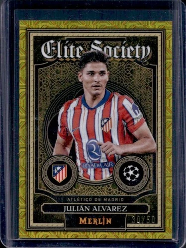 Julian Alvarez 2024 Topps Merlin Chrome UCC Gold Refractor /50