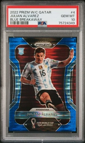 Julian Alvarez 2022 Panini Prizm FIFA World Cup Blue Breakaway /49