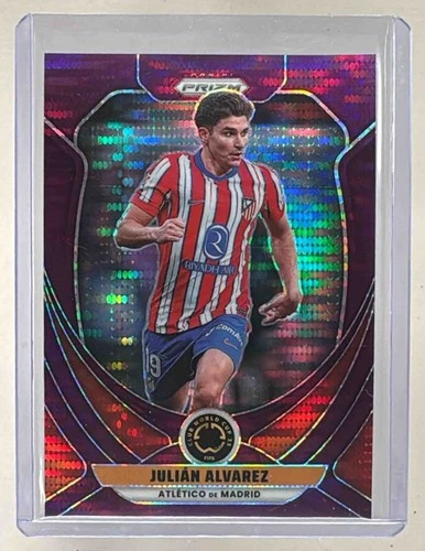 Julian Alvarez 2025 Panini Prizm Purple Pulsar /75
