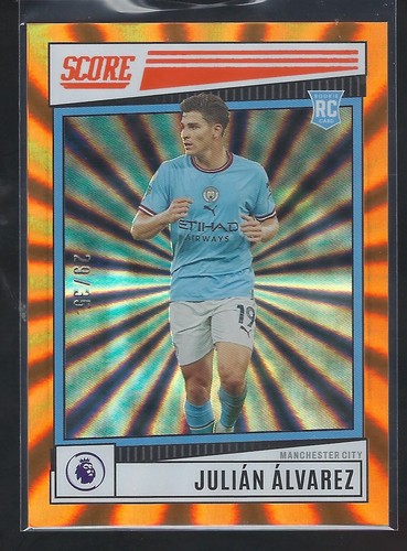 Julian Alvarez 2022 Panini Score Orange Laser /35