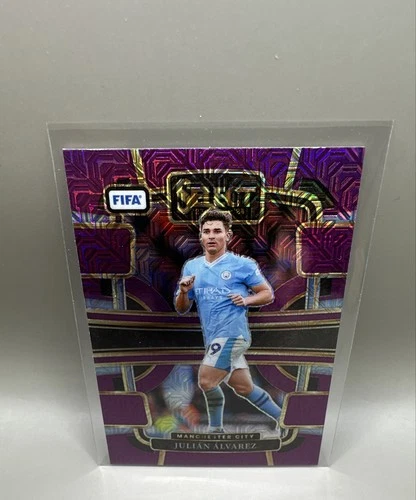 Julian Alvarez 2024 Panini Select FIFA Purple Mojo Prizm