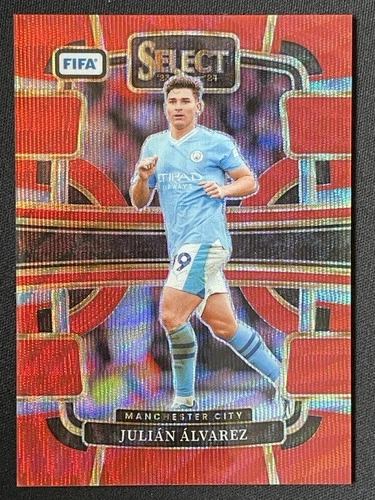 Julian Alvarez 2024 Panini Select FIFA Red Wave Prizm /149
