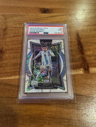 Julian Alvarez 2024 Panini Select FIFA White Sparkle Prizm