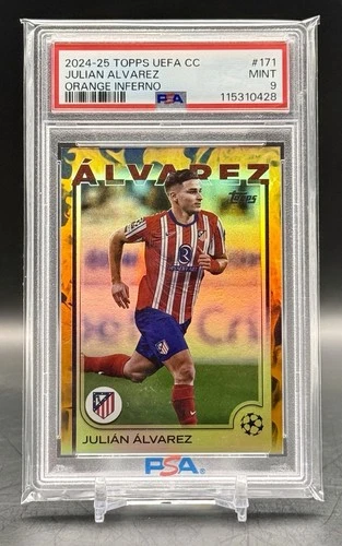 Julian Alvarez 2024 Topps UEFA Club Competition Orange Inferno /25