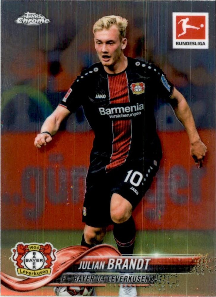 Julian Brandt 2018 Topps Chrome Bundesliga 48