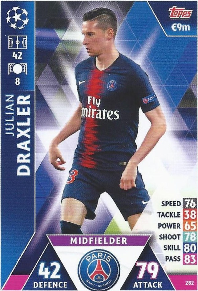 Julian Draxler 2018 Topps Match Attax UEFA 282