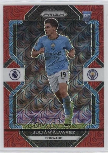Julian Álvarez 2022 Panini Prizm Red Mojo Prizm 4/99