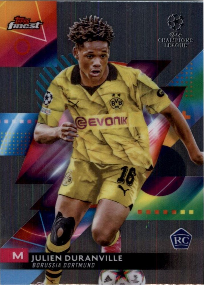 Julien Duranville 2023 Topps Finest UEFA Club Competitions
