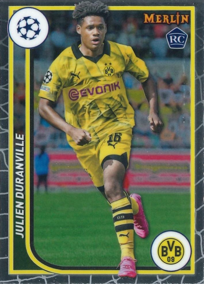 Julien Duranville 2023 Topps Merlin UEFA Club Competitions