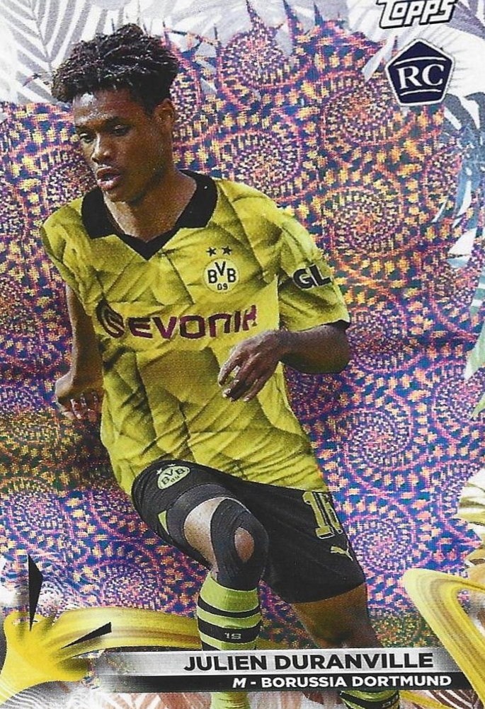 Julien Duranville 2023 Topps UEFA Club Competitions Carnaval Edition
