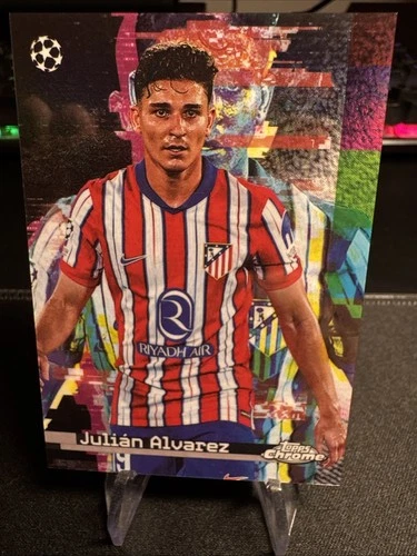 Julián Alvarez 2024 Topps Chrome UEFA Club Competitions White Noise