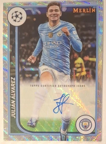 Julián Álvarez 2023 Topps Merlin Chrome Wave /150