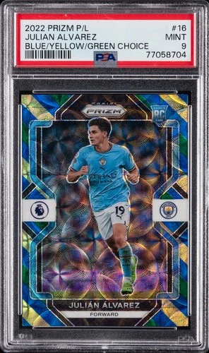 Julián Álvarez 2022 Panini Prizm Blue/Yellow/Green Choice