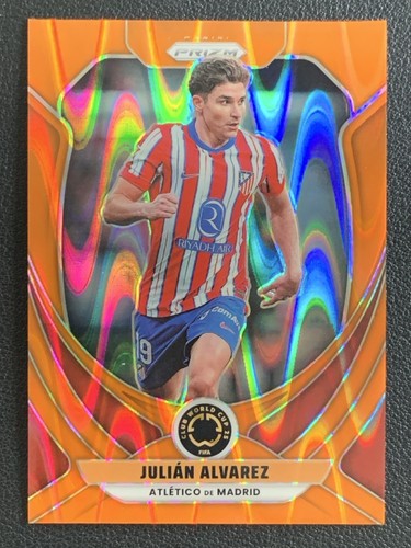 Julián Álvarez 2025 Panini Prizm Copa Mundial de Clubes FIFA Naranja Sísmico /199