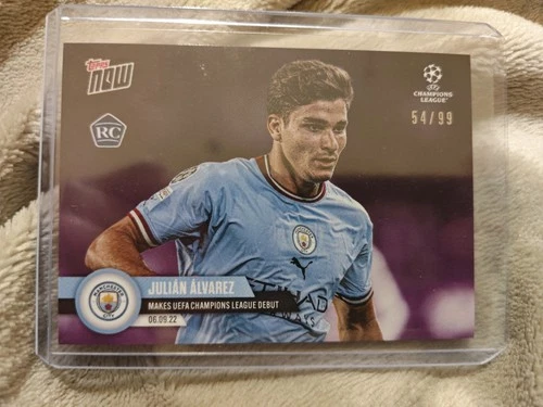 Julián Álvarez 2022 Topps Now UEFA Champions League Purple /99