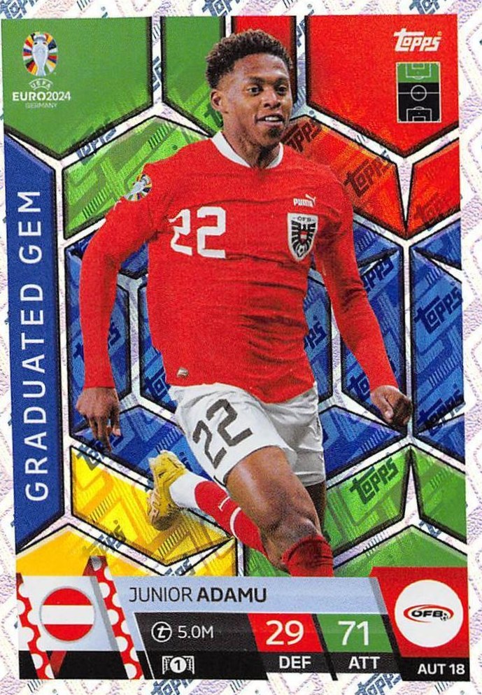 Junior Adamu 2024 Topps Match Attax UEFA EURO