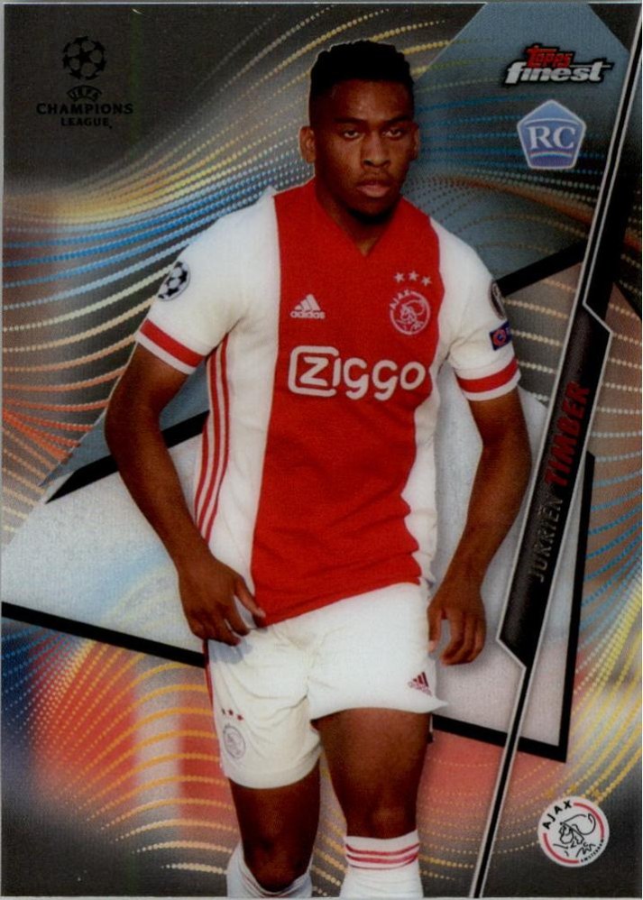 Jurriën Timber 2020 Topps Finest UEFA 92