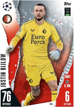 Justin Bijlow 2023 Topps Match Attax UEFA Club Competitions