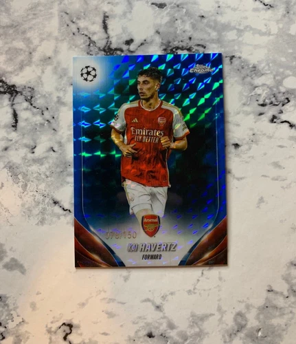 Kai Havertz 2024 Topps Chrome Geometric Refractor Blue 78/150