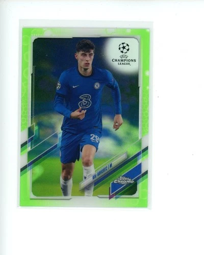 Kai Havertz 2020 Topps Chrome Neon Green Bubbles Refractor