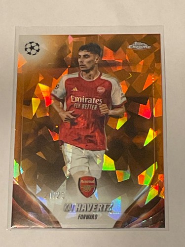 Kai Havertz 2023 Topps Chrome Sapphire UEFA Club Orange Refractor /25