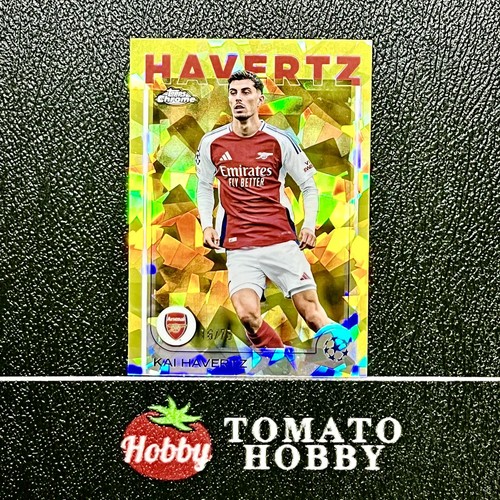 Kai Havertz 2024 Topps Chrome Sapphire UEFA Yellow Refractor /75