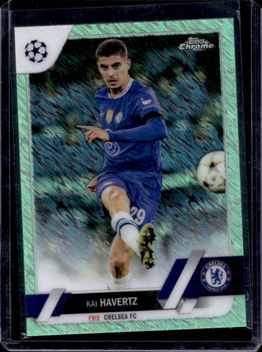 Kai Havertz 2022 Topps Chrome UEFA Neon Green Shimmer Refractor /399