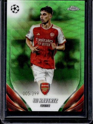 Kai Havertz 2024 Topps Chrome UEFA Neon Green Wave Refractor /399