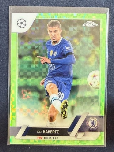 Kai Havertz 2022 Topps Chrome UEFA Neon Green X-Fractor /399