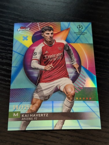Kai Havertz 2024 Topps Finest Blue Aqua Vapor Wave /250