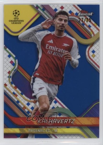 Kai Havertz 2024 Topps Finest Blue Refractor 27/75