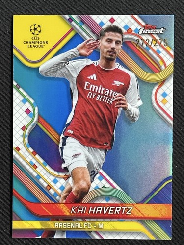 Kai Havertz 2024 Topps Finest Sky Blue Refractor /275